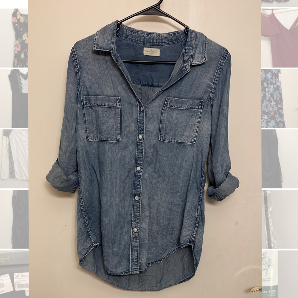 Button up denim shirt